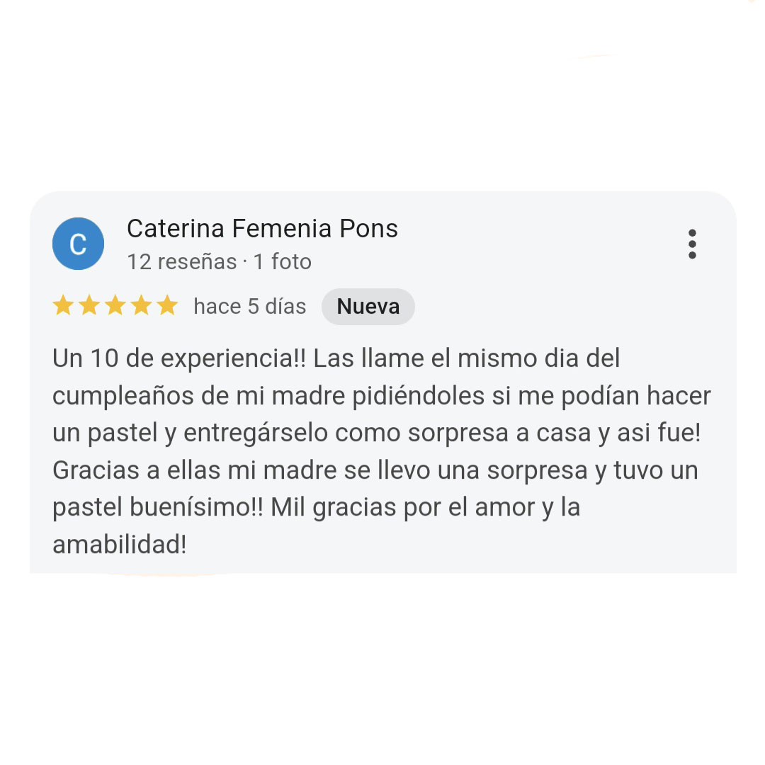 Testimonio Delicias Caseras