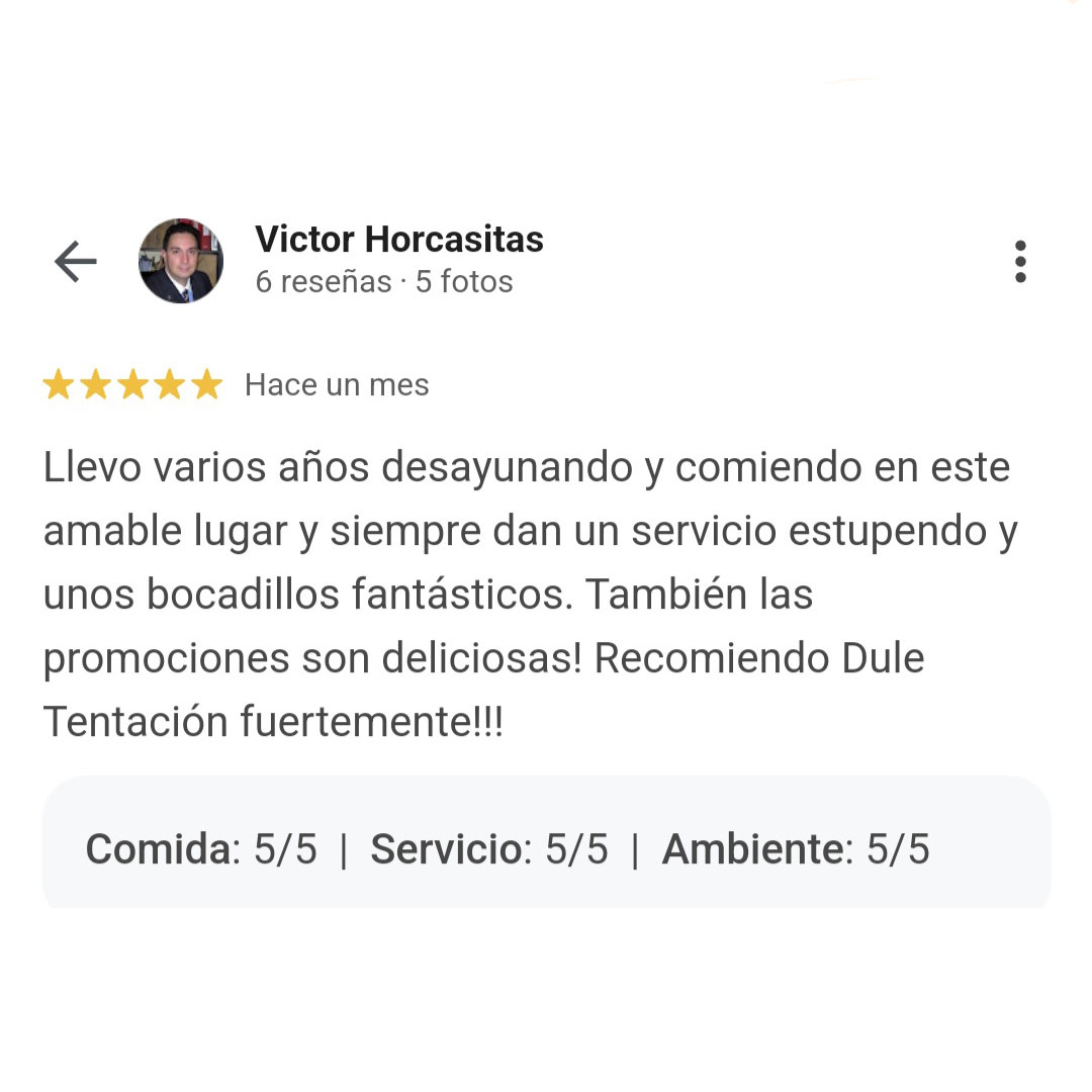 Testimonio Delicias Caseras