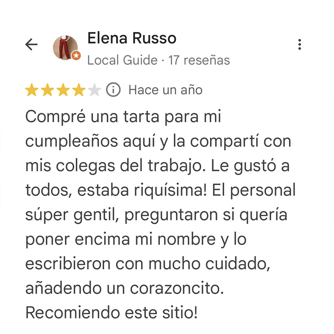 Testimonio Delicias Caseras