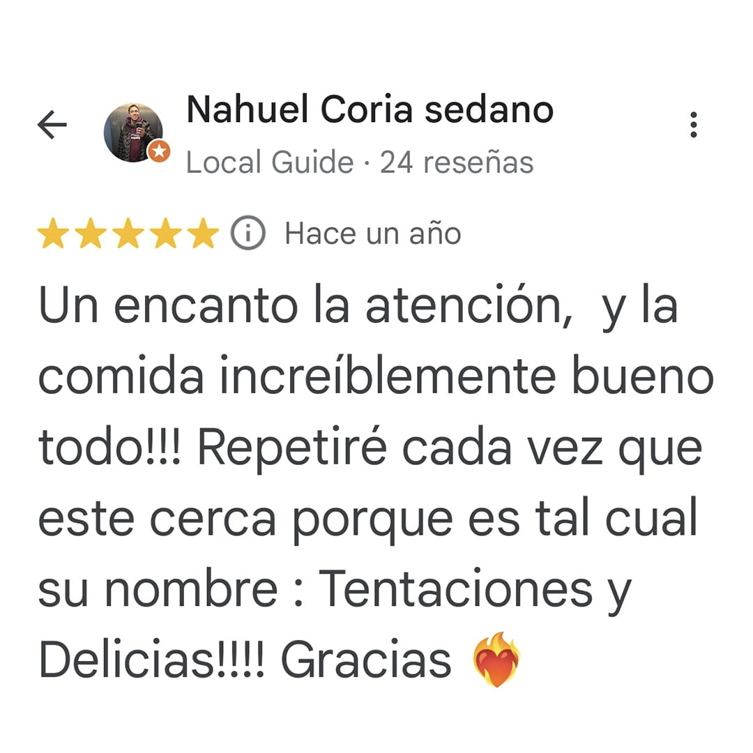 Testimonio Delicias Caseras