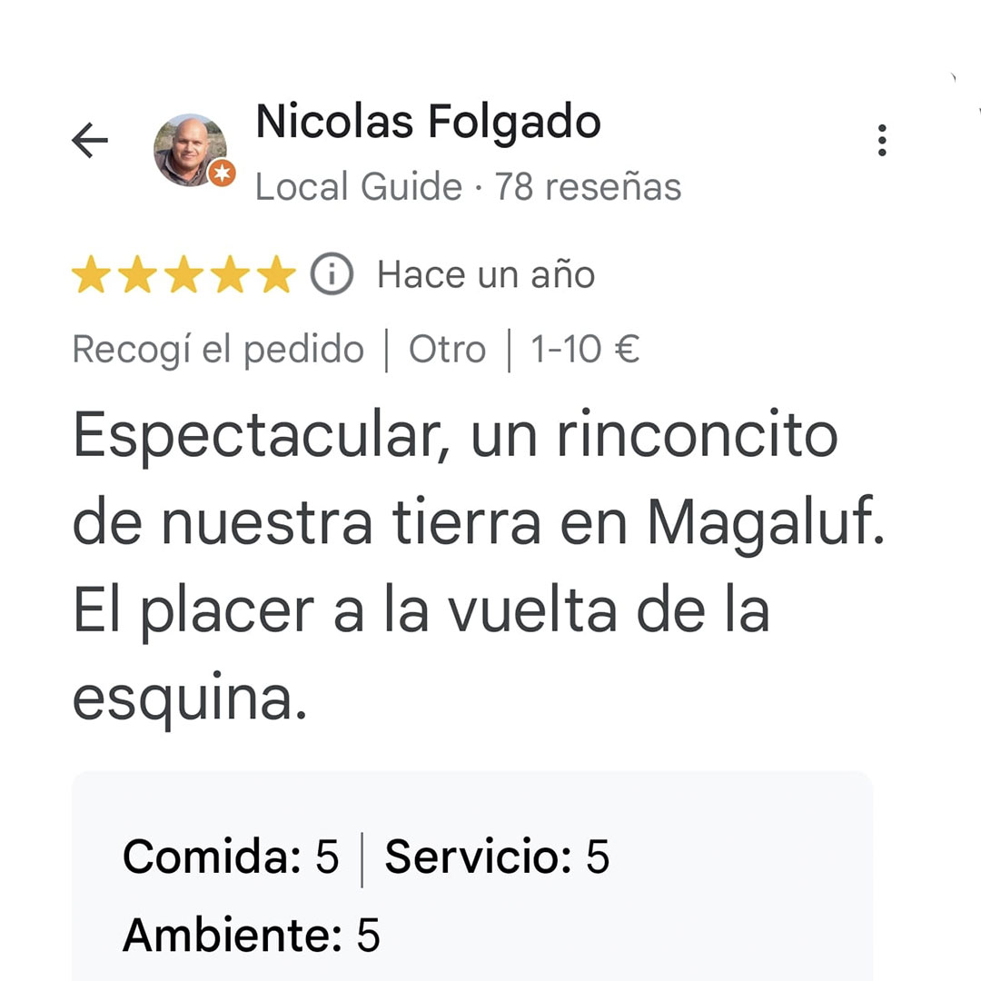 Testimonio Delicias Caseras