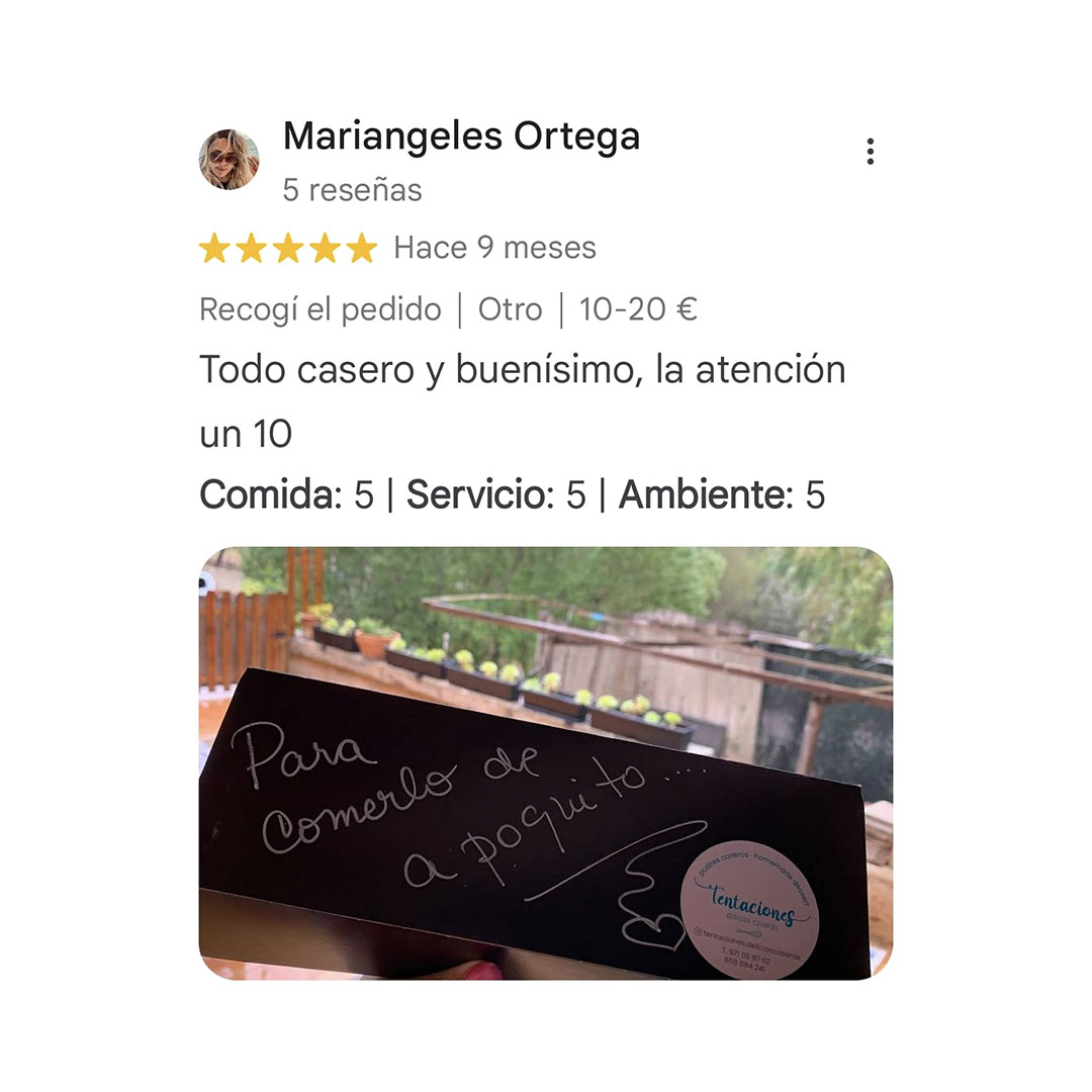 Testimonio Delicias Caseras