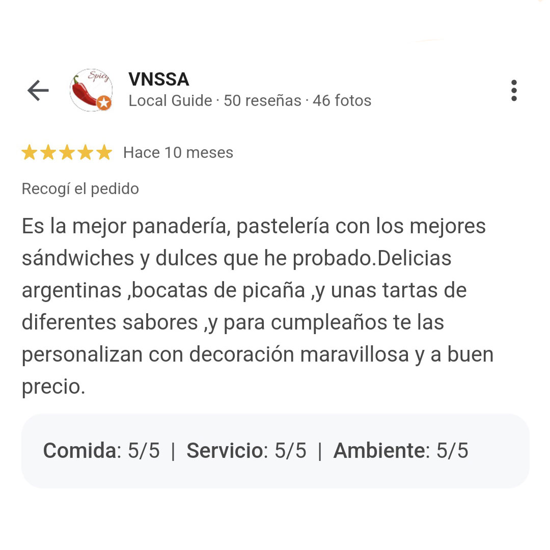 Testimonio Delicias Caseras