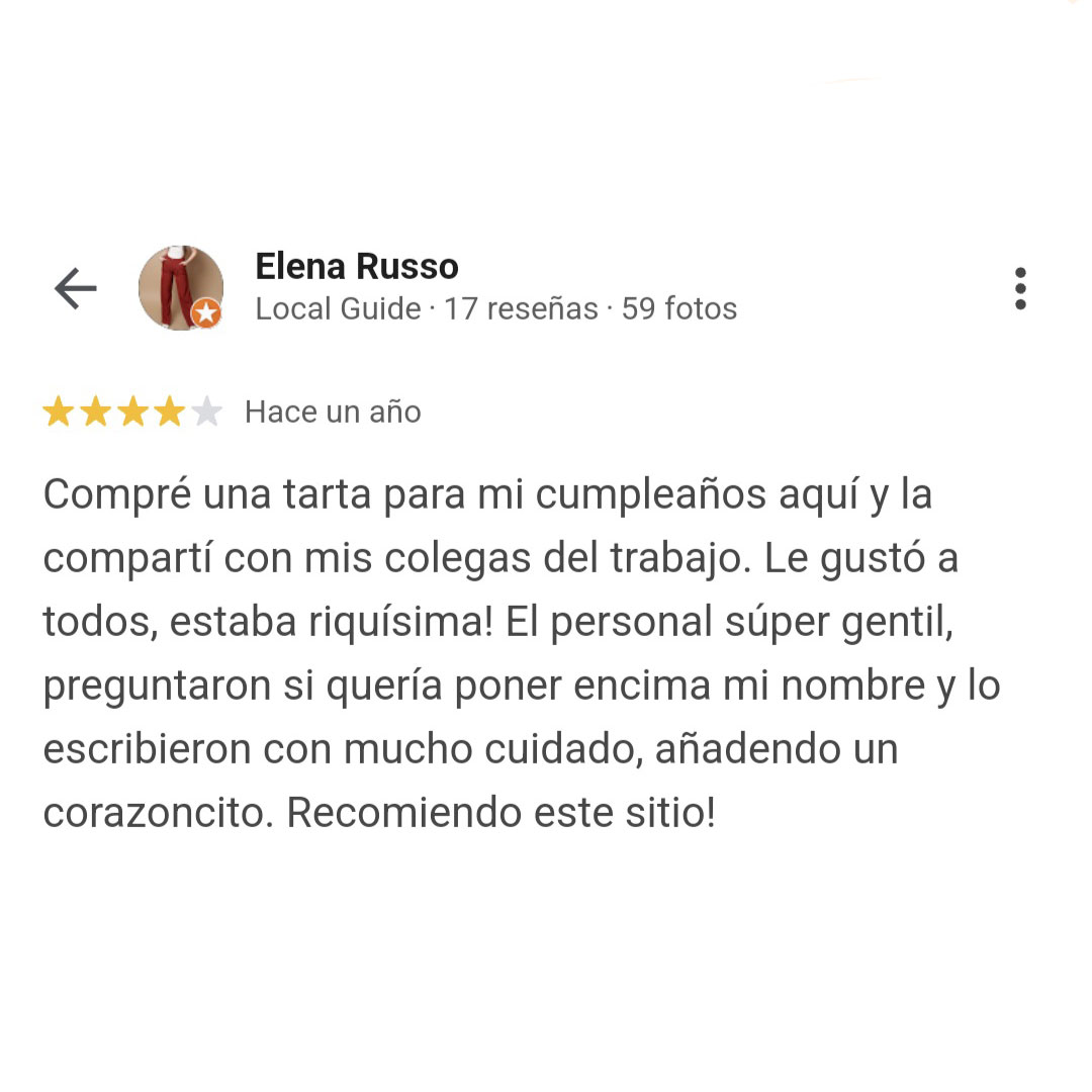 Testimonio Delicias Caseras
