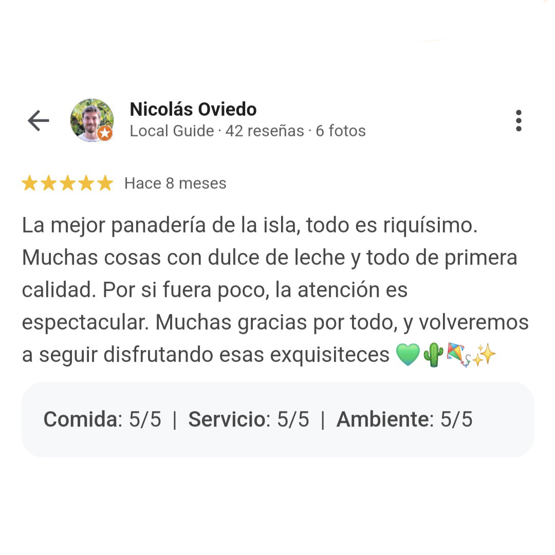 Testimonio Delicias Caseras